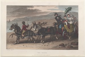 Les sables, des Esquisses poétiques de Scarborough, 1813 - Thomas Rowlandson, Joseph Constantine Stadler, J. Bluck