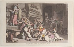 Scène bacchanale au bal de Don Luigi, de Naples et la Campagna Felice, 1er juin 1815