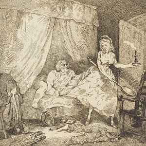 Un chauffe-lit, vers 1785