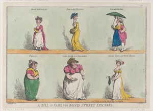 Un menu pour les épicuriens de Bond Street !!, 25 octobre 1808