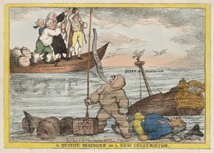 Une machine de plongée sur une nouvelle constitution, pub. 1806 - Thomas Rowlandson
