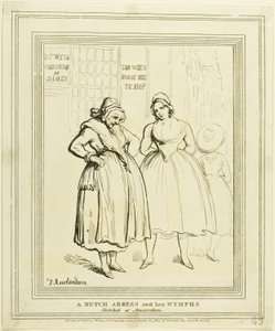 Une abbesse hollandaise et ses nymphes esquissées à Amsterdam - Thomas Rowlandson