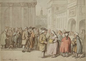 Un Groupe Esquissé à Rome