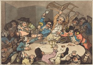 Une dispute à une table de hasard - Thomas Rowlandson