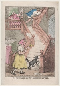 Une tante célibataire sentant le feu, 4 mai 1806 - Thomas Rowlandson