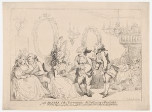 Un maître de cérémonie présentant un partenaire - Thomas Rowlandson