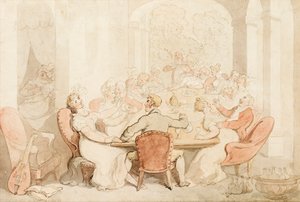 Un déjeuner bruyant dans une maison de campagne - Thomas Rowlandson