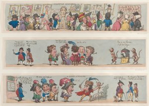 Une scène à Pizzaro, Bordures grotesques pour pièces et halls, 1799-1800