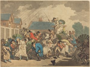 Une rafale à Hyde Park - Thomas Rowlandson