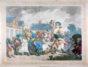 Une rafale soudaine à Hyde Park, Londres, 1791