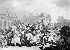 Une rafale soudaine à Hyde Park, vers 1791 - Thomas Rowlandson
