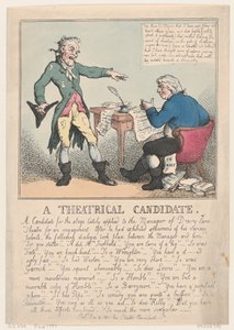 Un candidat théâtral, 1797 - Thomas Rowlandson