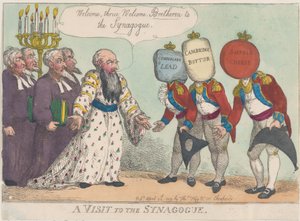 Une visite à la synagogue, 28 avril 1809 - Thomas Rowlandson
