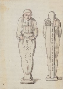 Une momie, vue de face et de dos - Thomas Rowlandson