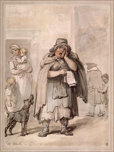 Un vendeur ambulant à un coin de rue, Londres