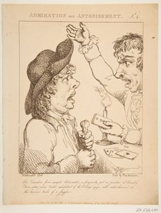 Admiration avec étonnement Le Brun travesti, ou Caricatures des passions, 21 janvier 1800 - Thomas Rowlandson