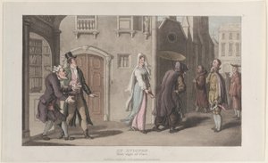 À Avignon, première vue de Clara, du Journal des voyages sentimentaux, 1er décembre 1817 - Thomas Rowlandson