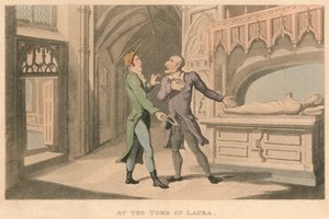 Au tombeau de Laura, 1821 - Thomas Rowlandson