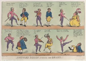 Escouades maladroites étudiant les Grâces !!, 29 août 1809 - Thomas Rowlandson