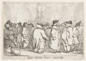 Mauvaises nouvelles sur le Change, 28 décembre 1794 - Thomas Rowlandson