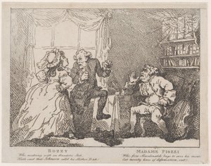 Frontispice de Bozzy et Madame Piozzi, Bozzy et Piozzi par Peter Pindar, 1780-86