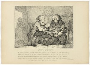 Bavardage, extrait du Tour des Hébrides de Boswell - Thomas Rowlandson