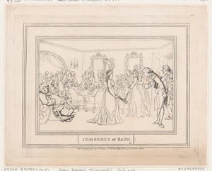 Les conforts de Bath, Planche 8, 6 janvier 1798 - Thomas Rowlandson