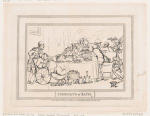 Les conforts de Bath, planche 9 - Thomas Rowlandson