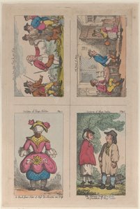 Costume de Hogs Norton, Comment un homme peut tirer sur sa propre perruque, et La Fille de Mim, 1809