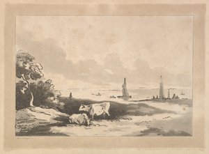 Vaches et paysage marin, 1783-89