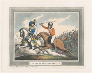 Couper un et protéger le bras de bride, 1er septembre 1798 - Thomas Rowlandson