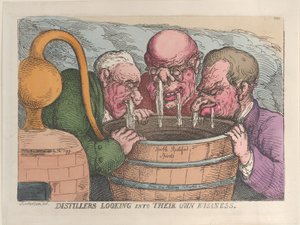Distillers regardant leur propre entreprise, 10 octobre 1811 - Thomas Rowlandson