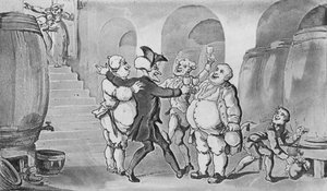 Le docteur Syntax libéré de la cave, 1817 - Thomas Rowlandson