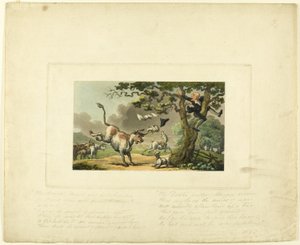 Le Docteur Syntax poursuivi par un taureau, de Le Tour du Docteur Syntax