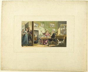 Le Docteur Syntax de retour de son tour, du Tour du Docteur Syntax - Thomas Rowlandson