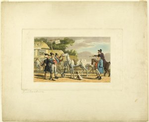 Le docteur Syntax vend Grizzle, de Le Tour du docteur Syntax - Thomas Rowlandson