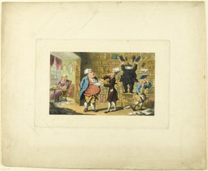 Le Docteur Syntax et le libraire, de Le Tour du Docteur Syntax - Thomas Rowlandson