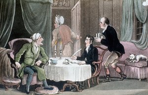Le docteur Syntax rédigeant son testament - Thomas Rowlandson