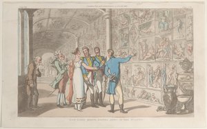 Don Luigi rencontre Donna Anna au musée, de Naples et la Campagna Felice, 1er juin 1815 - Thomas Rowlandson