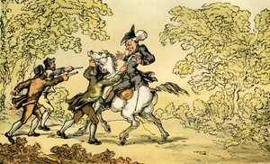Le Dr Syntax arrêté par des bandits - Thomas Rowlandson