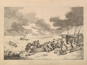 Départ de Brighthelmstone pour Dieppe (extrait de *Imitations de dessins modernes*) - Thomas Rowlandson