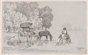 Chaise à quatre roues - Thomas Rowlandson