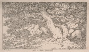 La chasse au renard : comment se tordre le cou [extrait de « Conseils aux sportifs »] - Thomas Rowlandson