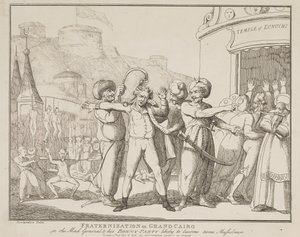 Fraternisation au Grand Caire, ou le général fou et sa joyeuse bande, en passe de devenir de dociles musulmans - Thomas Rowlandson