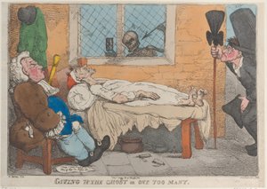 Abandonner le fantôme ou Un de trop, 1813 - Thomas Rowlandson
