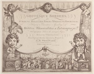 Bordures grotesques pour écrans, salles de billard, salles de bain, etc.