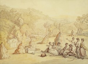 Moissonneurs se reposant dans un champ de blé, vers 1805-10