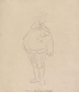 Henderson dans le rôle de Falstaff - Thomas Rowlandson