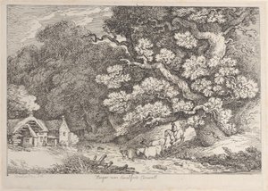 Hengar près de Camelford, Cornwall, des Vues de Cornwall, vers 1812 - Thomas Rowlandson