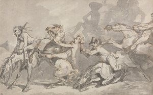 Collision entre cavaliers - Thomas Rowlandson